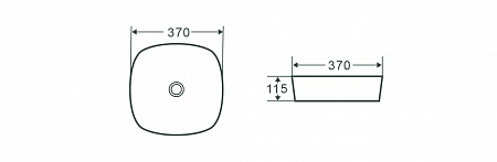 Раковина накладная Terminus Классик 370х370х115 Махачкала - фото 3