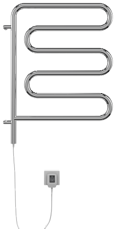 Электро 25 Ш-обр 450х570 поворотный Полотенцесушитель  TERMINUS Махачкала - фото 2