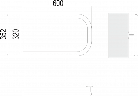П-обр AISI 32х2 320х600 Полотенцесушитель  TERMINUS Махачкала - фото 3