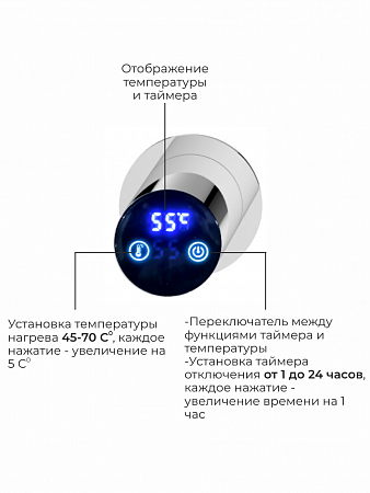 Аккорд П5 500х800 электро Полотенцесушитель TERMINUS Нержавеющая сталь Махачкала - фото 4