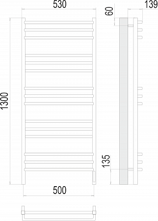 Соренто П15 500х1300 электро (sensor quick touch) Полотенцесушитель  TERMINUS Махачкала - фото 3