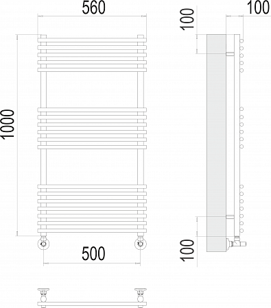 Ватра П18 500х1000 Полотенцесушитель  TERMINUS Махачкала - фото 3