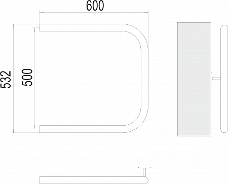 П-обр AISI 32х2 500х600 Полотенцесушитель  TERMINUS Махачкала - фото 3