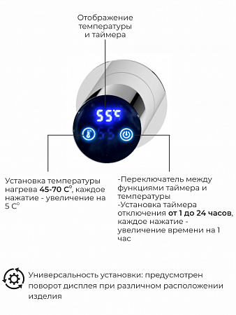 Рондо П2 350х760 электро Полотенцесушитель TERMINUS Нержавеющая сталь Махачкала - фото 5