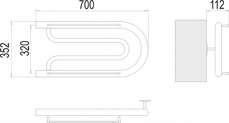 Фокстрот БШ 320х700 Полотенцесушитель  TERMINUS Махачкала - фото 3